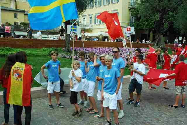 Team Sweden marching during the opening parade